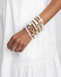 Goldtone Stretch Tennis Bracelet