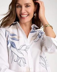 No Iron™ Stretch Placed Print Shirt