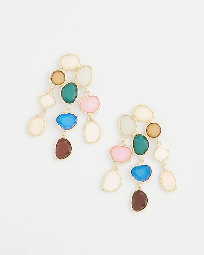 No Droop® Rainbow Resin Drop Earrings