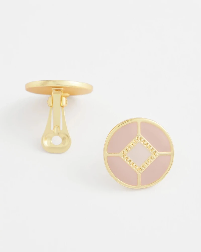 No Droop® Enamel Clip-On Earrings