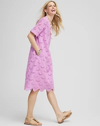 Eyelet Popover Dress