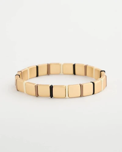 Glam Neutral Slice Stretch Bracelet