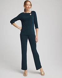 Travelers™ Asymmetrical 3/4 Sleeve Top