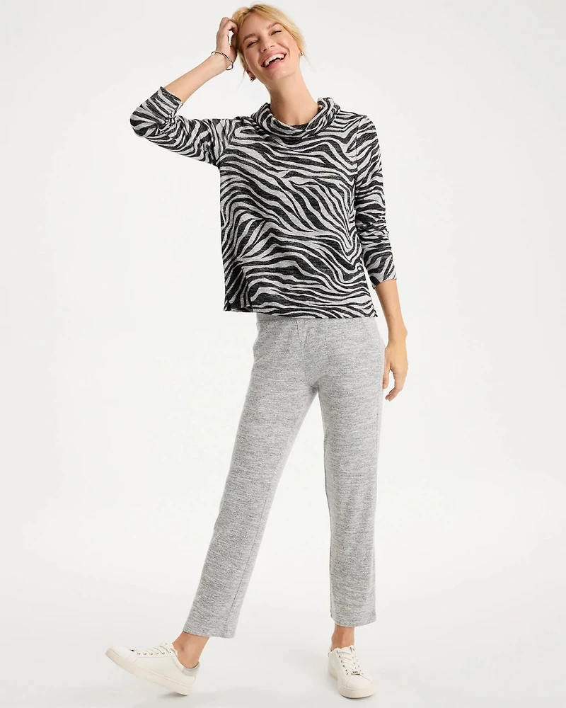 Zenergy® Abstract Animal Cowl Neck Top