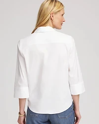 Poplin Tie-Front Top