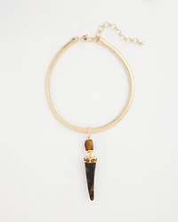 Tortoise Pendant Collar Necklace