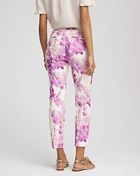 Brigitte™ Floral Pull-On Slim Cropped Pants