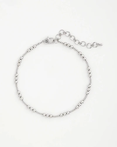 Silvertone Beaded Necklace