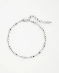 Silvertone Beaded Necklace