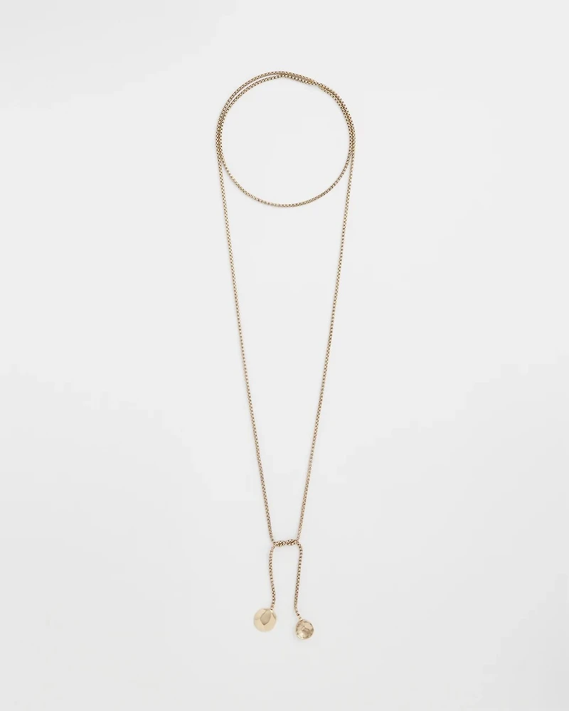 Gold Lariat Necklace