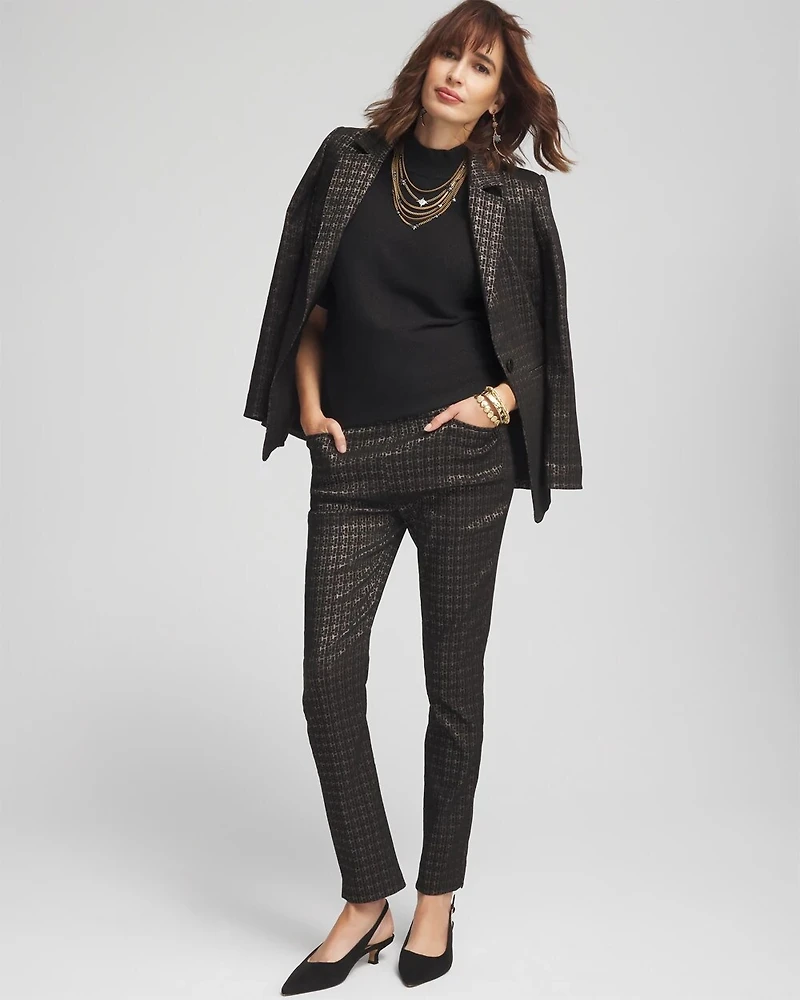 Shimmer Short Sleeve Pullover Sweater