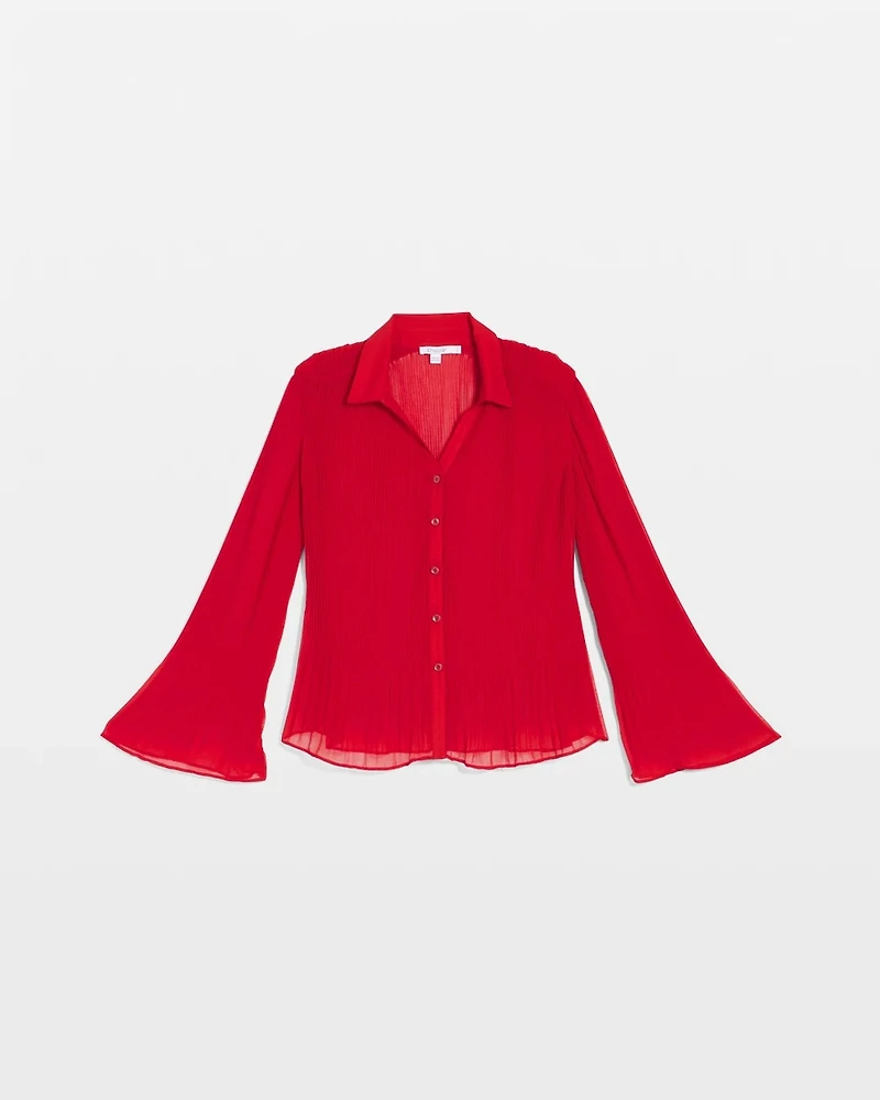 Pleated Georgette Blouse