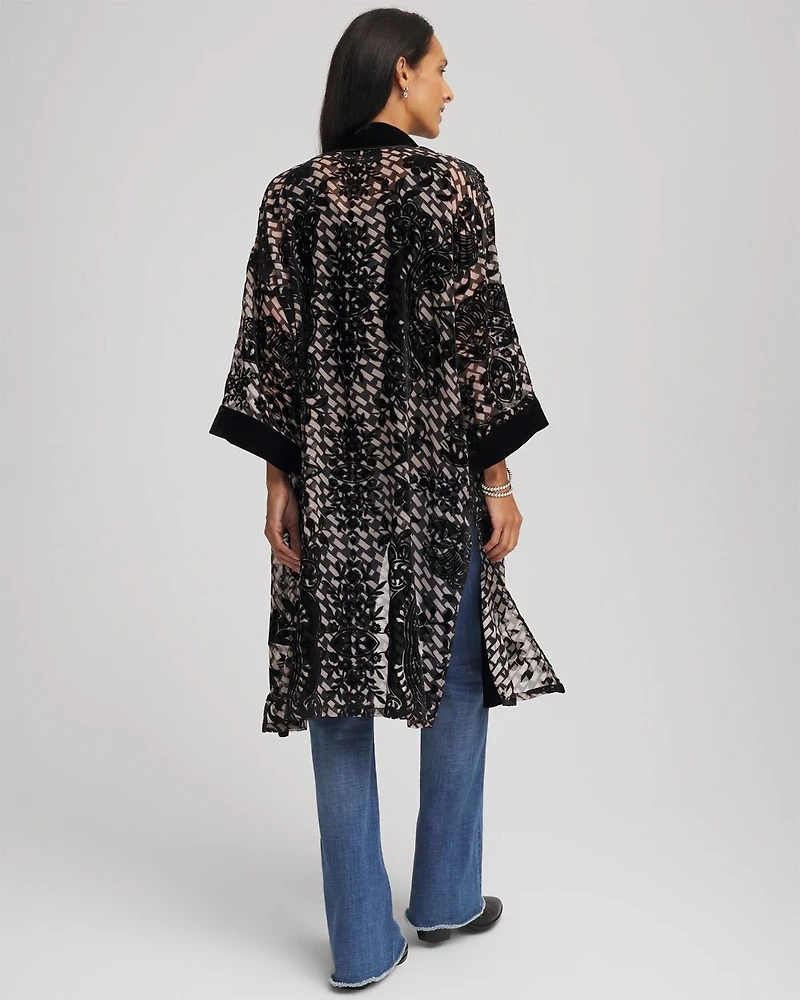 Art Deco Burnout Kimono