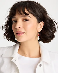 Beaded Linear Drop Earrings