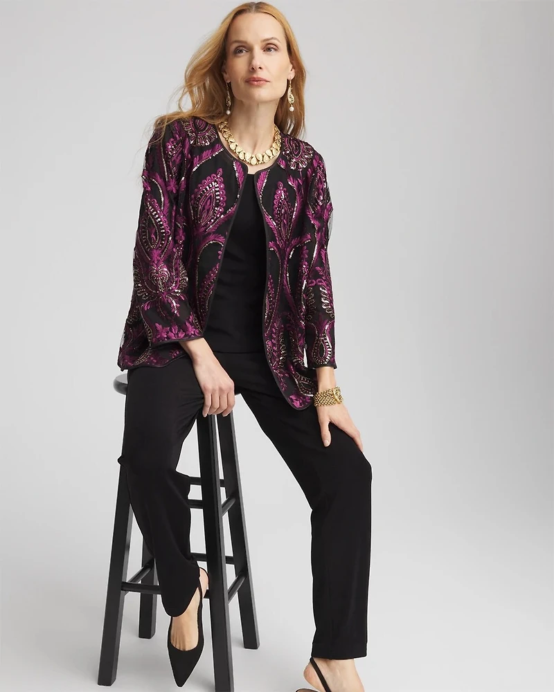 Travelers™ Collection Mesh Embroidered Jacket