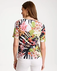 Tropical Nights Pima Elbow Sleeve Tee