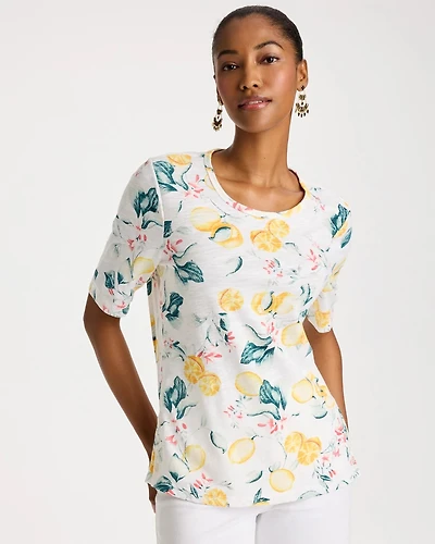 Cotton Slub Printed Tee