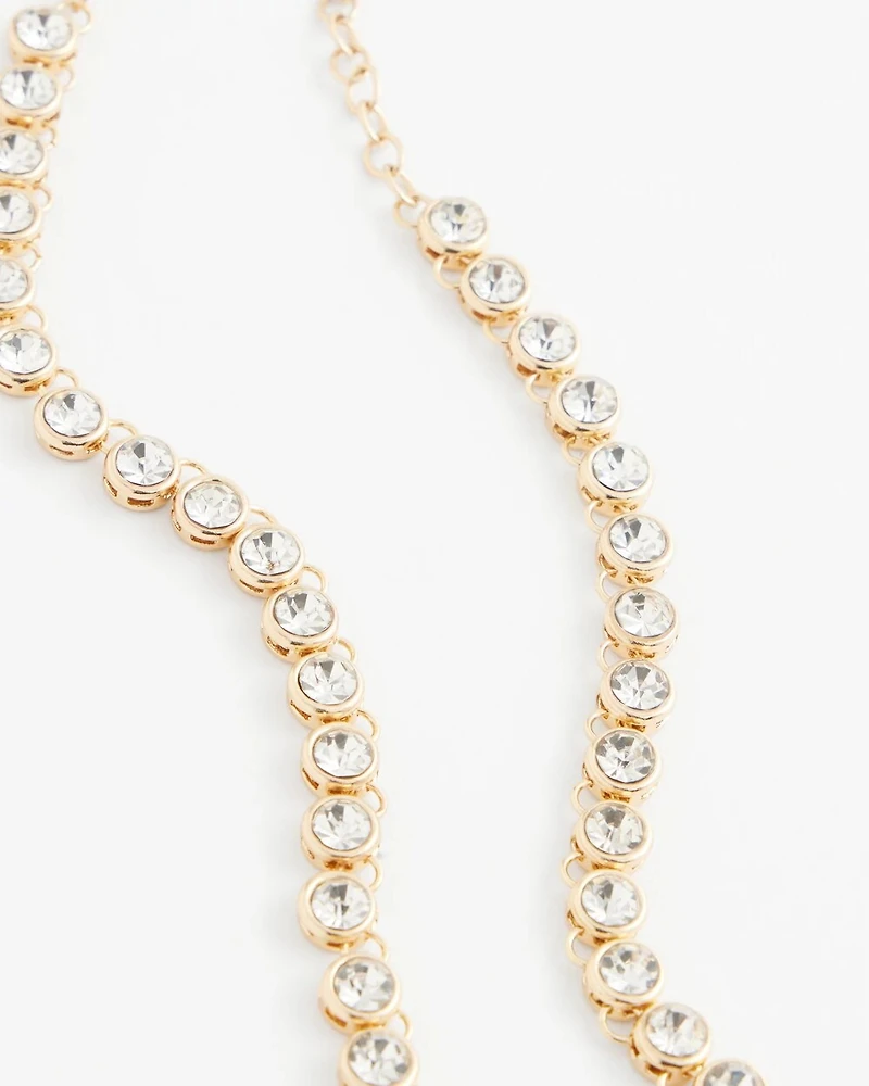 Goldtone Tennis Necklace