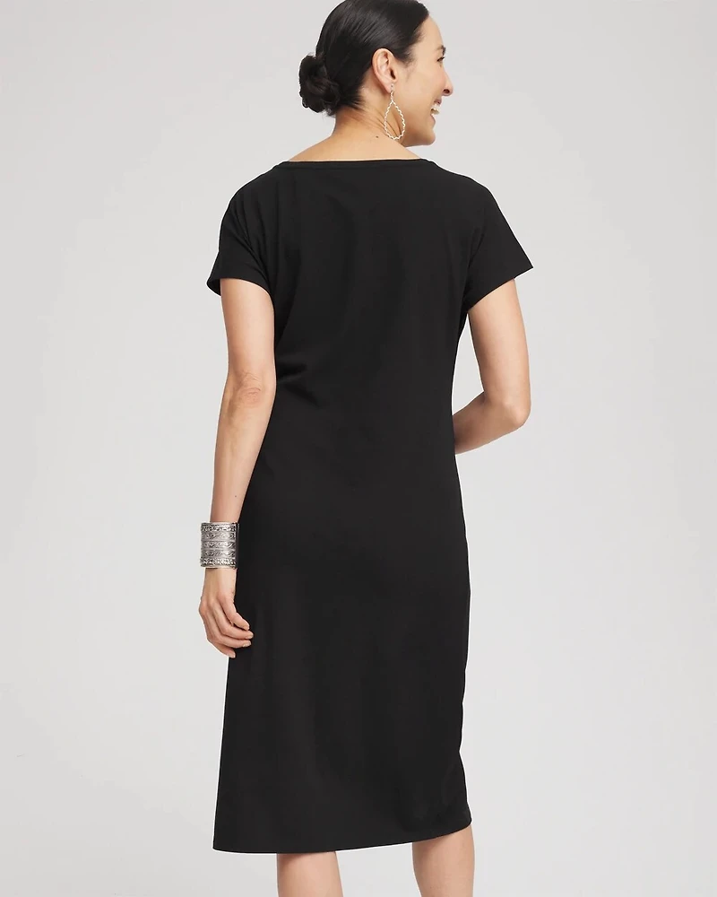 Dolman-Sleeved Side-Tie Dress