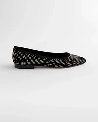 Suede Studded Flats