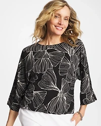 Ginkgo Matte Jersey Bubble Hem Top