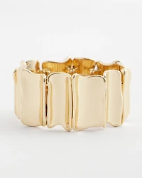 Gold Wavy Stretch Cuff
