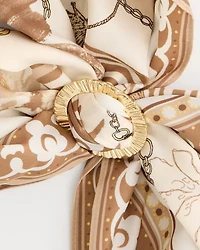 Goldtone Crinkle Scarf Ring