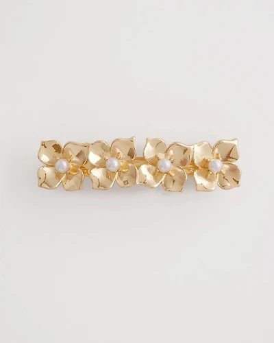 Metal Flower Pearl Barrett