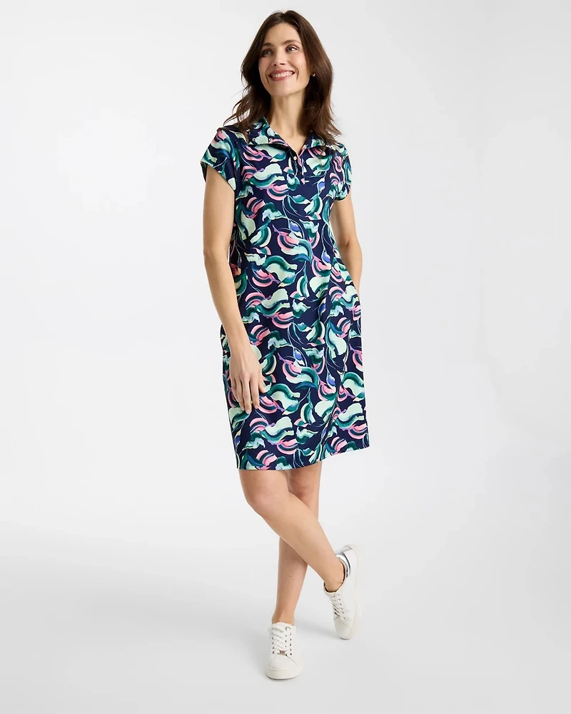 Zenergy® UPF Blooms Polo Dress
