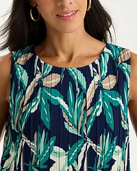Travelers™ Palm Pleated Chiffon Tank