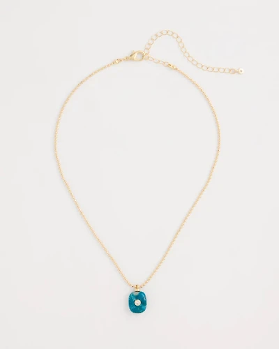 Genuine Jade Stone Pendant Necklace