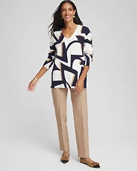 Cotton Straight Ankle Trousers