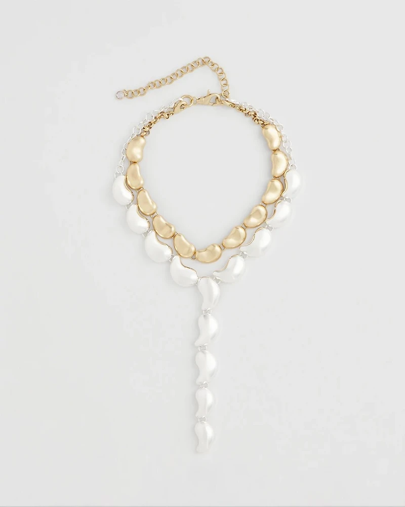Convertible Mixed-Metals Y-Necklace