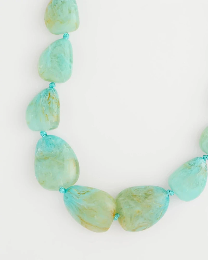 Ocean Resin Beaded Necklace