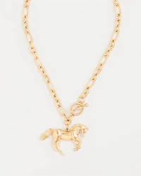 Horse Pendant Toggle Necklace