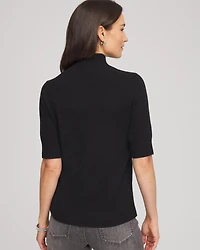 Cashmere Elbow-Sleeve Sweater