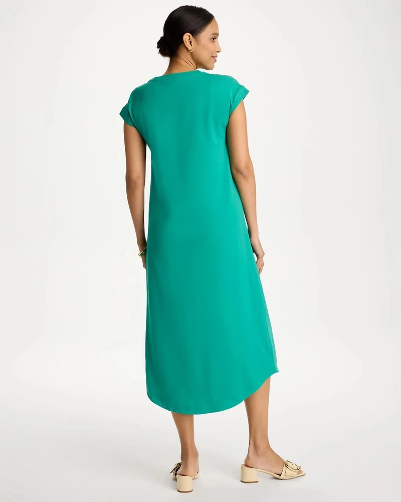 Soft-Stretch Cotton Slub Dress