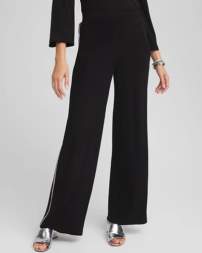 Petite Travelers™ Diamond Wide Leg Pant
