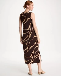 Travelers™ Zebra Double V-Neck Maxi Dress