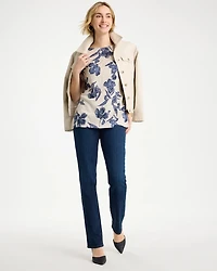 Floral Linen Dolman Tee