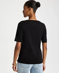 Pima Elbow Sleeve Tee