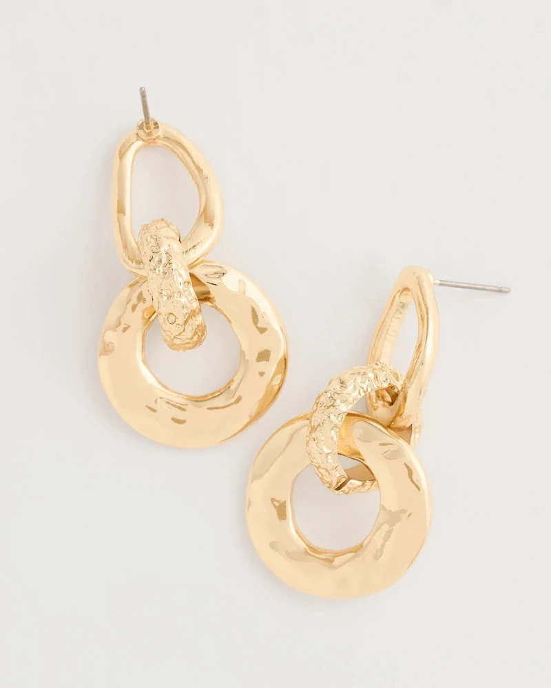 Golden Link Drop Earrings