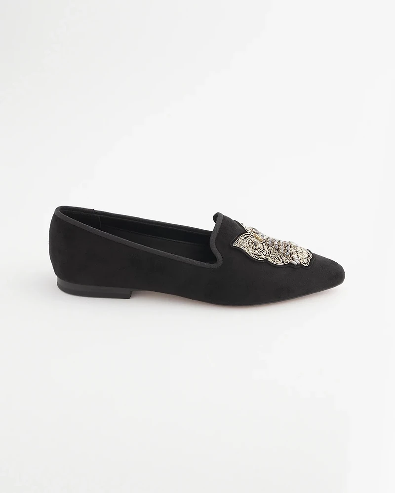 Black Microsuede Loafers
