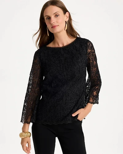 Lace Applique Popover Top