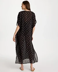 Printed Kaftan Swim Cover-Up