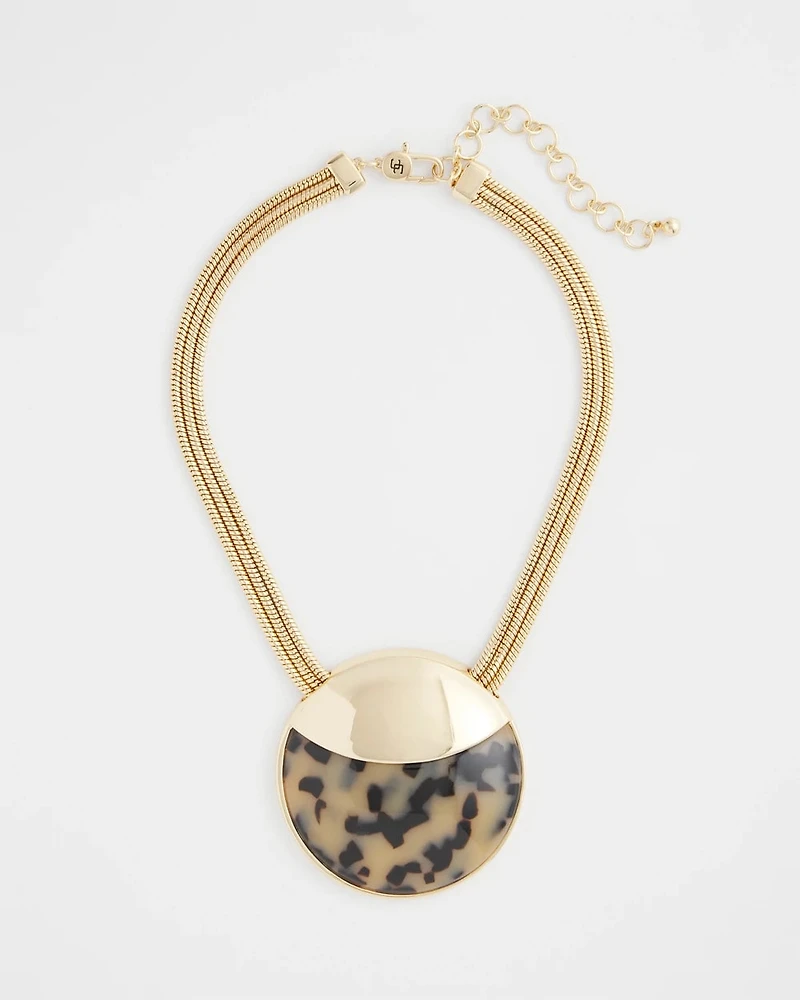 Golden Tortoise Pendant Necklace