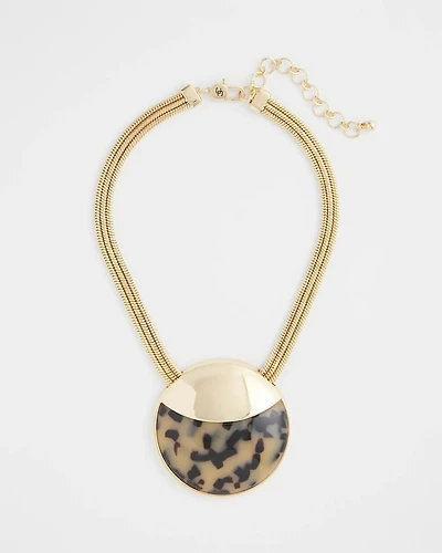 Golden Tortoise Pendant Necklace
