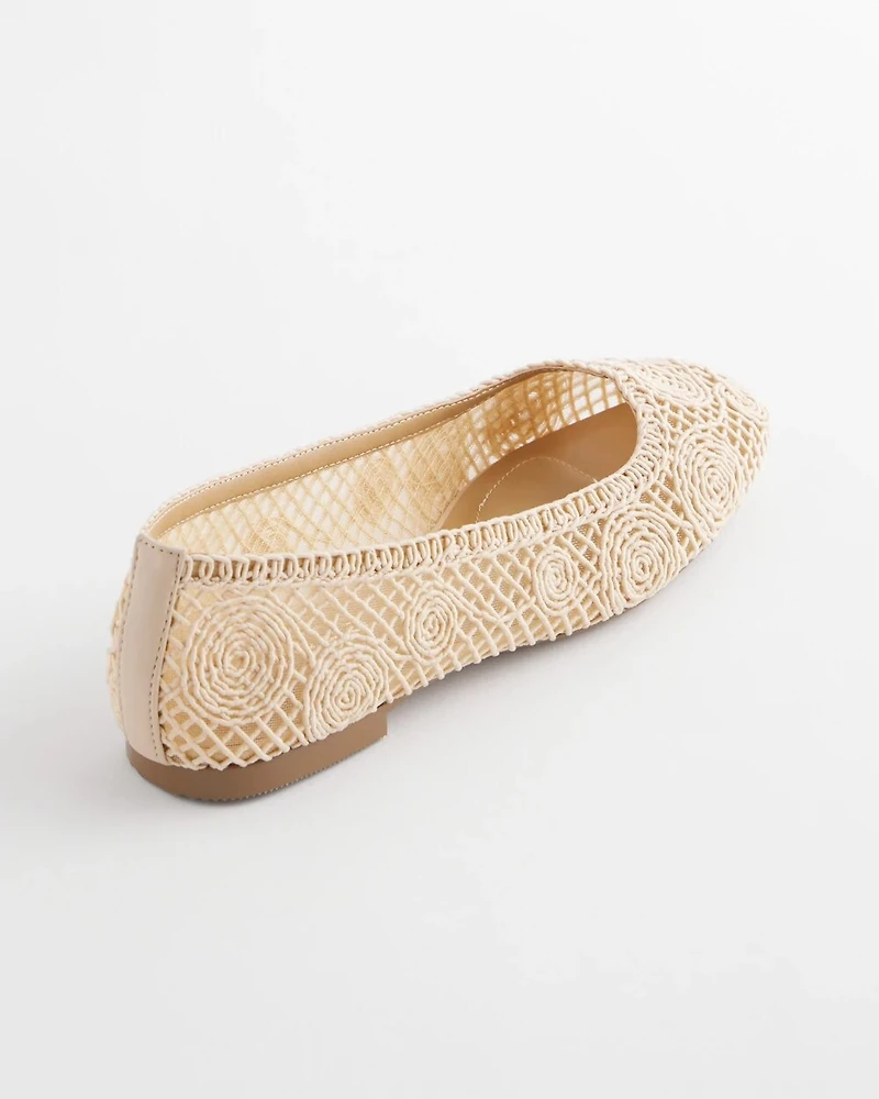 Cora Raffia Flats