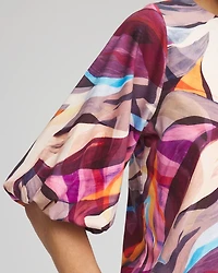 Abstract Bubble Hem Top