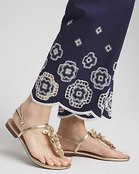 Brigitte™ Embroidered Wide-Leg Cropped Pants